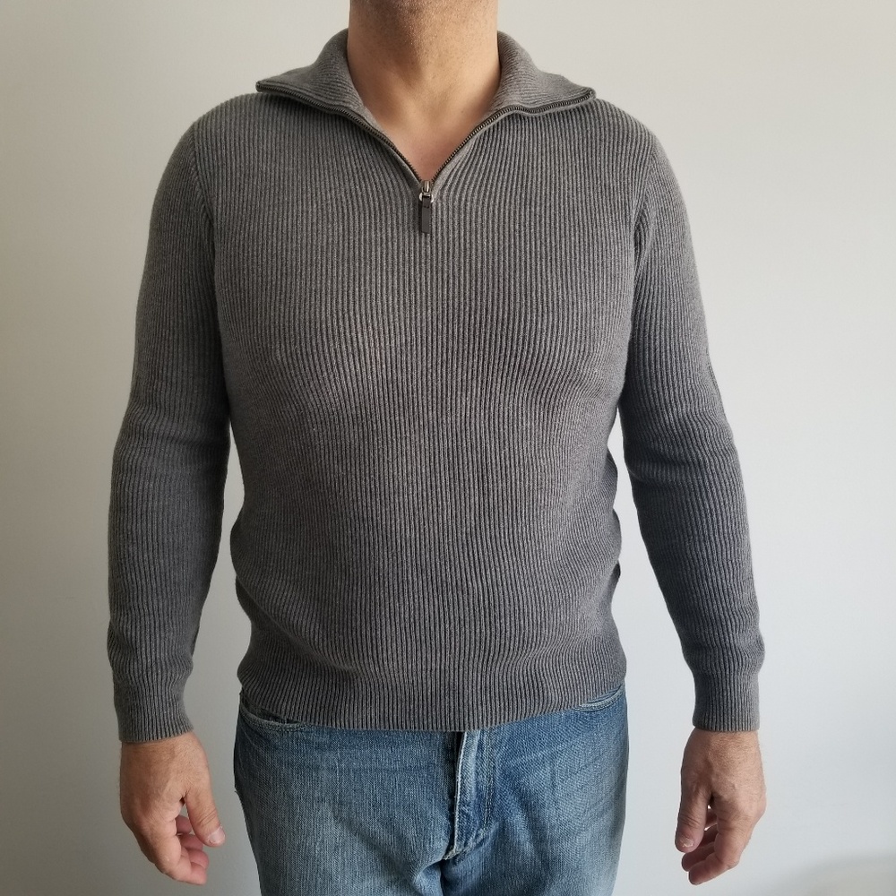 🔥 Three Quarter Zip Up Sweater